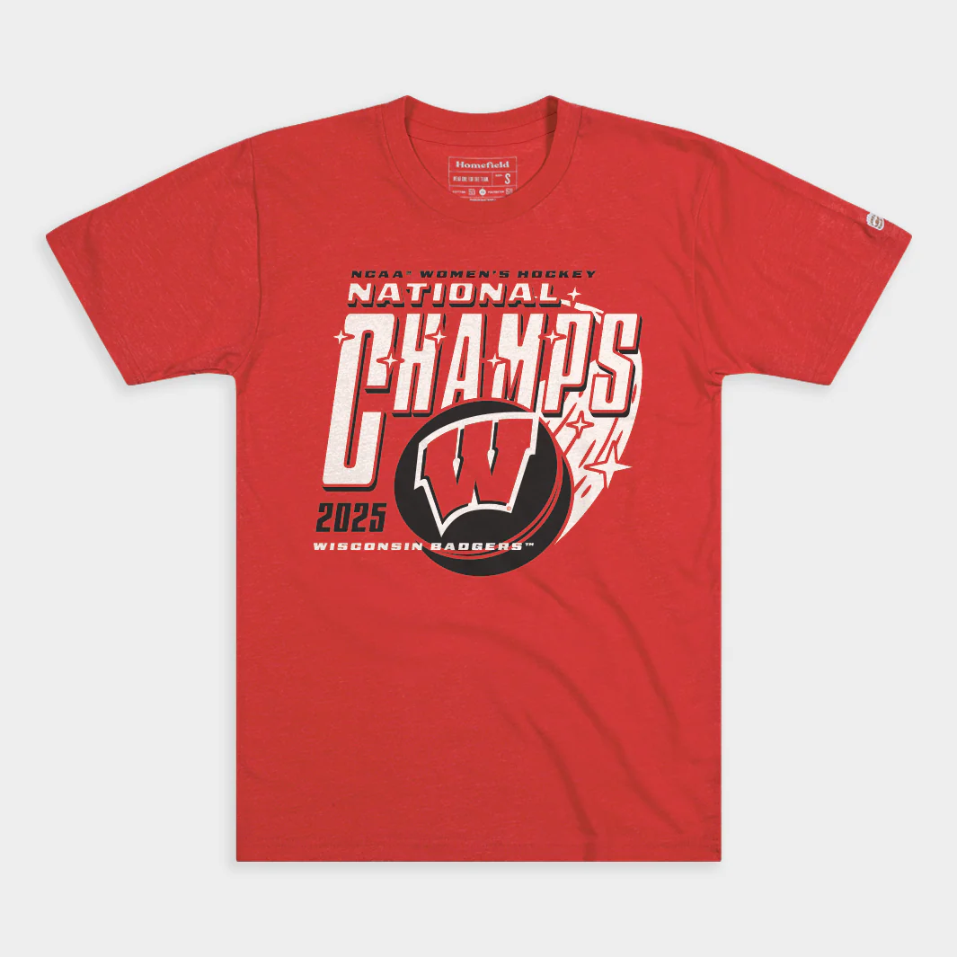 Wisconsin Women's Hockey 2025 National Champs Tee