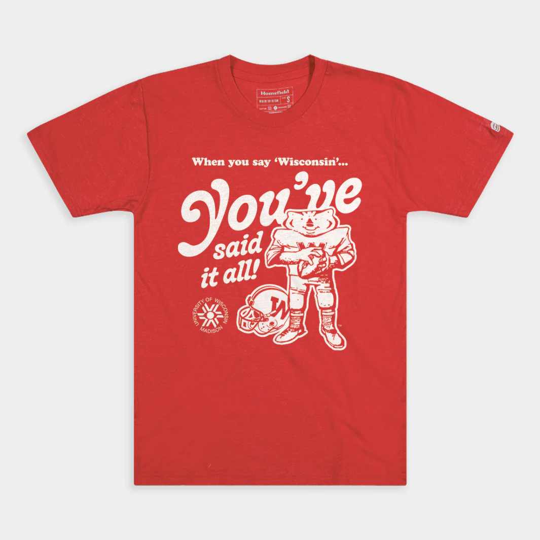 Wisconsin "You've Said It All" Football Retro 1980s Tee