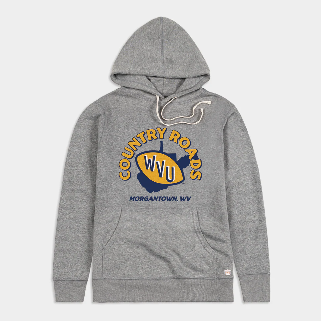 WVU Country Roads Vintage Football Hoodie