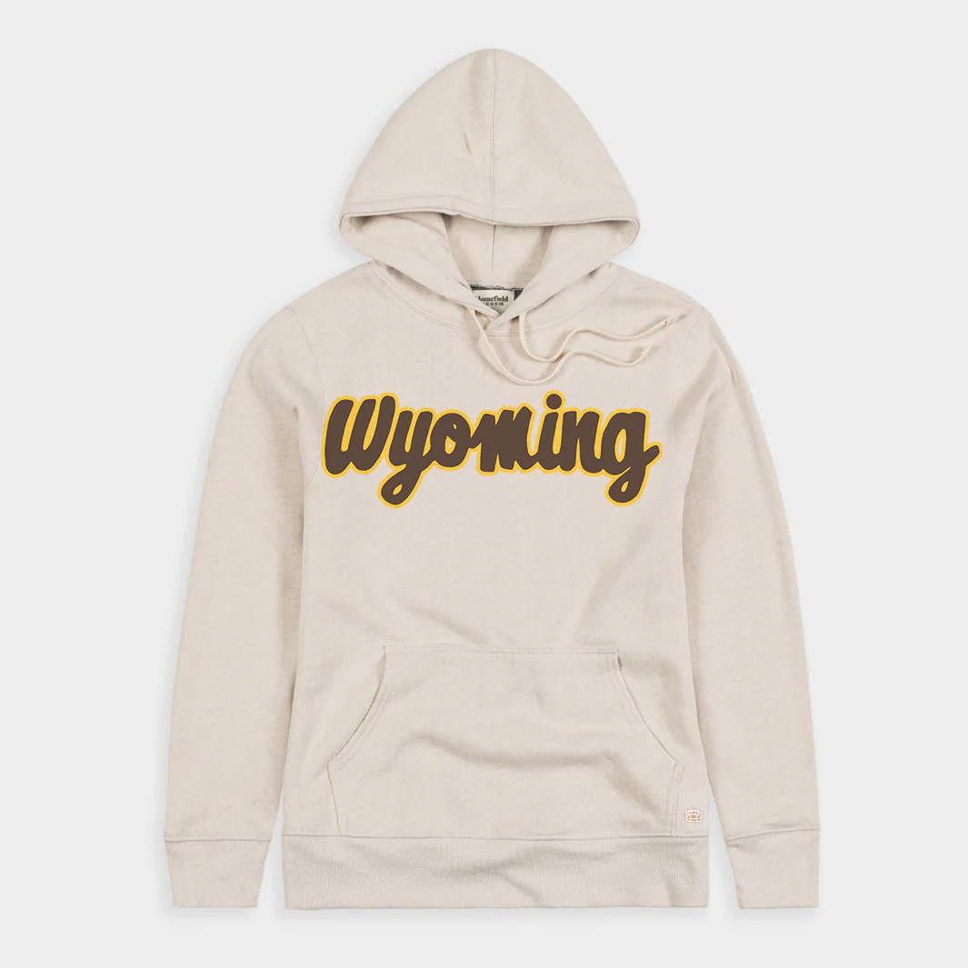Wyoming Script Oatmeal Hoodie