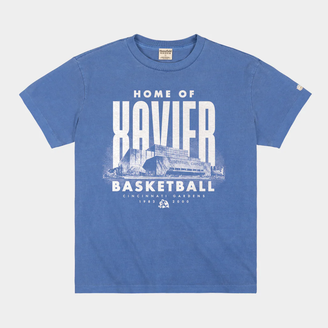 Xavier Basketball Cincinnati Gardens Vintage Heavyweight Tee