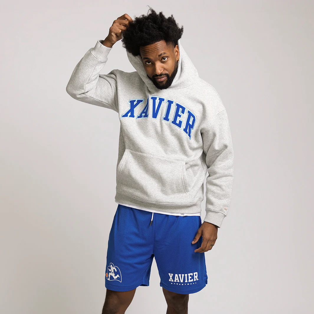 Xavier Musketeers 1980s Applique Heavyweight Hoodie - Image 3