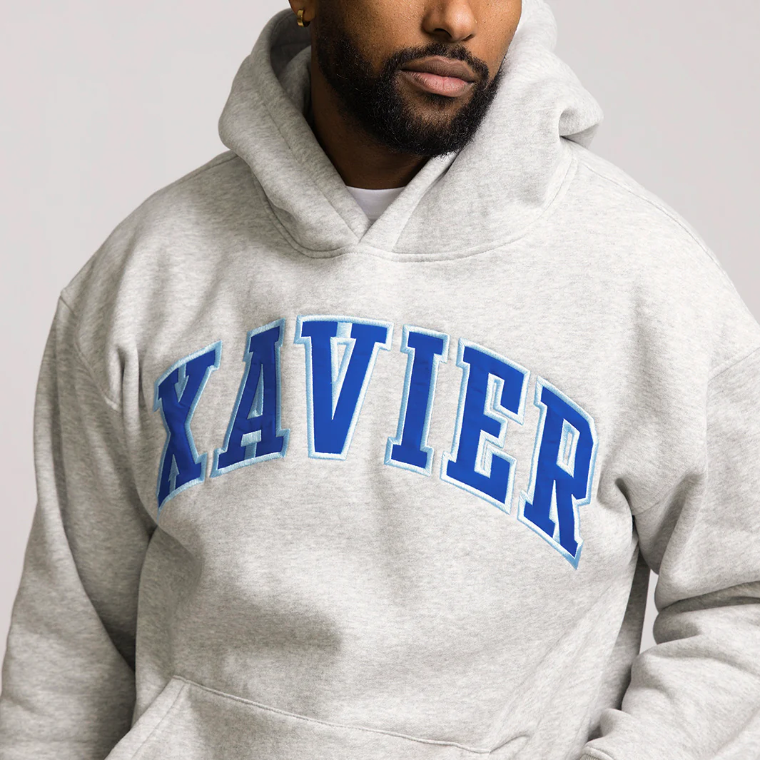 Xavier Musketeers 1980s Applique Heavyweight Hoodie - Image 4