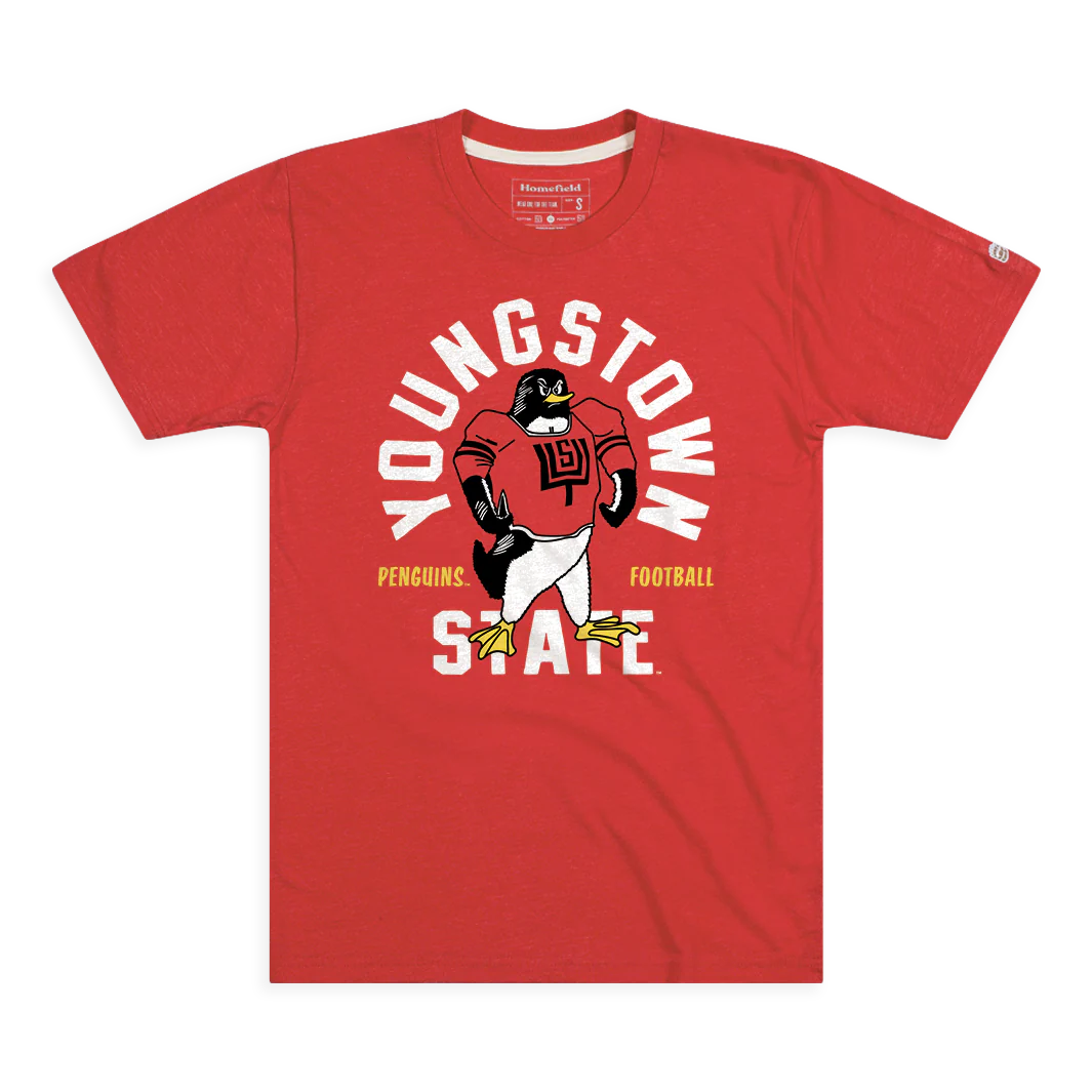 Youngstown State Penguins 1970s Football Tee